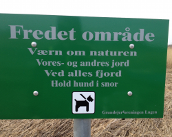 Værebro Å - Roskilde Fjord. Skilt